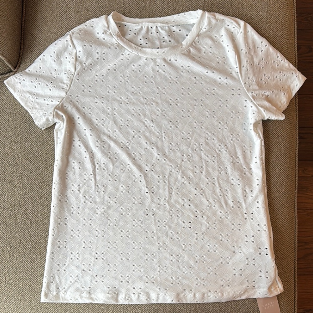 White Eyelet T-Shirt